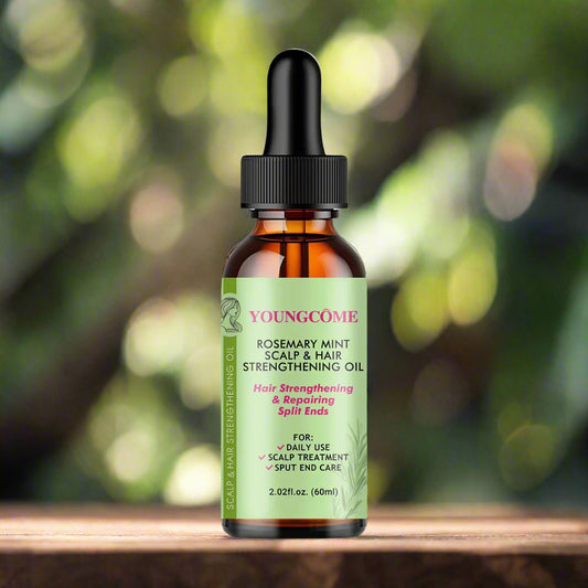 Hair Care Essential Oil Rosemary Mint Hair Strengthening Oil Nourishing Treatment for Split Ends and Dry Organics Hair Care