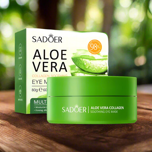 60Pcs Aloe Vera Collagen Eye Mask anti Dark Circles Eyes Bags Moisturizing Anti-Wrinkles Eye Patches Eyes Skin Care Products