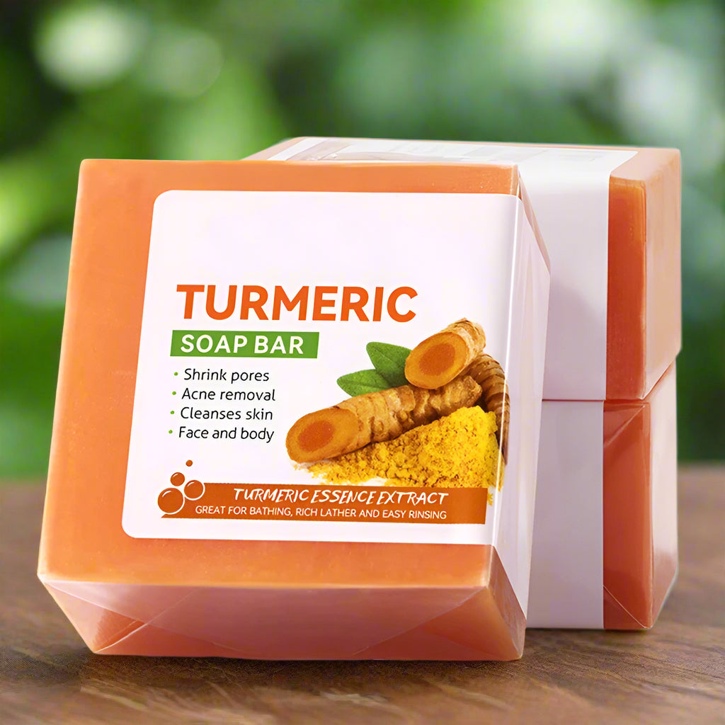 Hand Made Turmeric Soap Body Cleaning Lightening Dark Underarm Leg Body Cleansers Brightening Face Soap Tender Skin Care Beauty